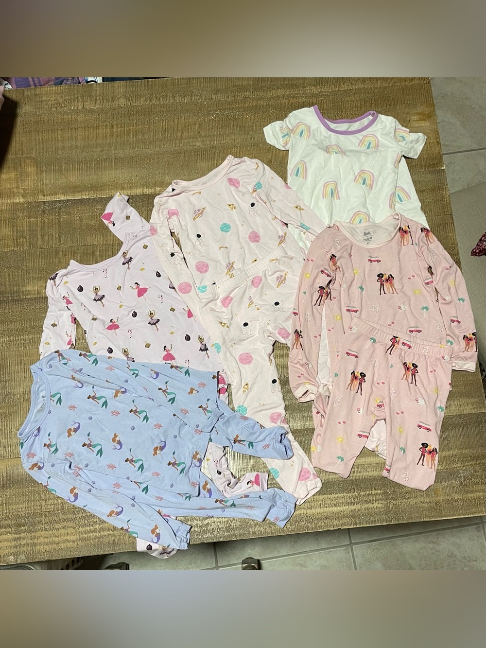 Bundle of five Kyte baby 3t pajama sets